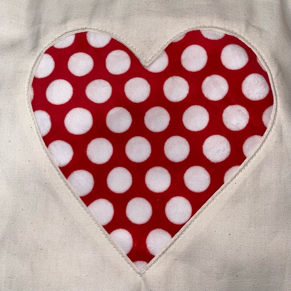 Hand Crafted Tote Bag with Heart Shaped Cut Out - Picture 4 of 5
